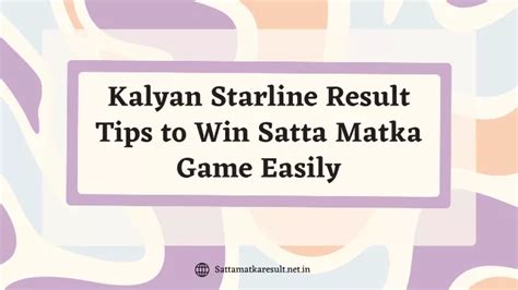 Kalyan Star Line Result.